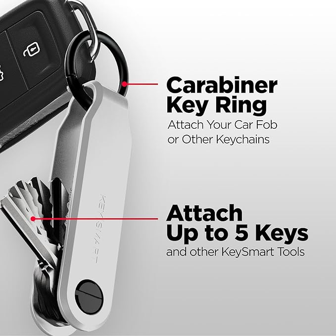 KeySmart Keychain Key Holder - Compact Key Organizer for Key Chain, EDC Key Chains, Key Ring Keychains