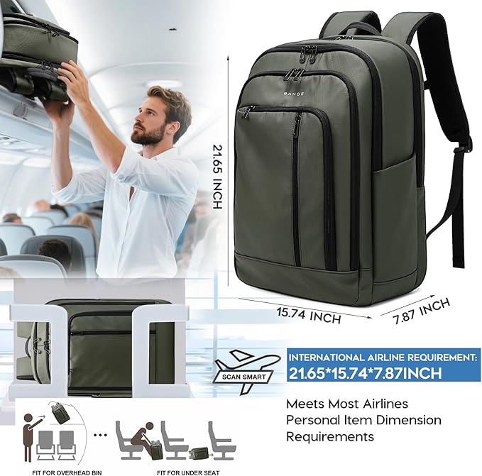 BANGE 28L Lightweight Hiking Backpack, 15.6 Inch Laptop Rucksack for Travel & Outdoor, Water-Resistant Daypack for Commuting, Gym, Camping, and Business Trips – Unisex Design