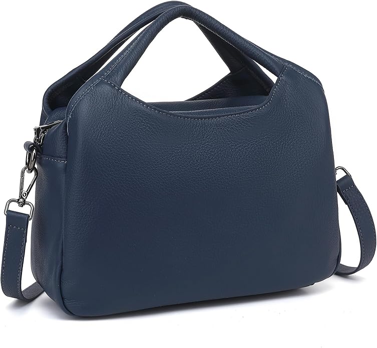 KOGTLA Genuine Leather Purses for Women, Crossbody Shoulder Bags with Top-Handle, Tote Satchel Handbags