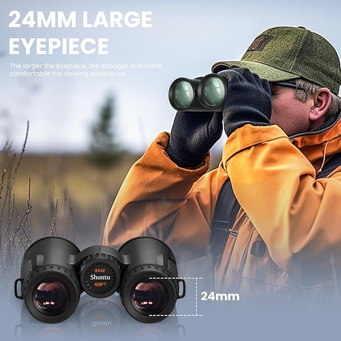 Premium ED Binoculars 10x42 for Adults - High Power HD Waterproof Binoculars for Bird Watching, Hunting & Travel