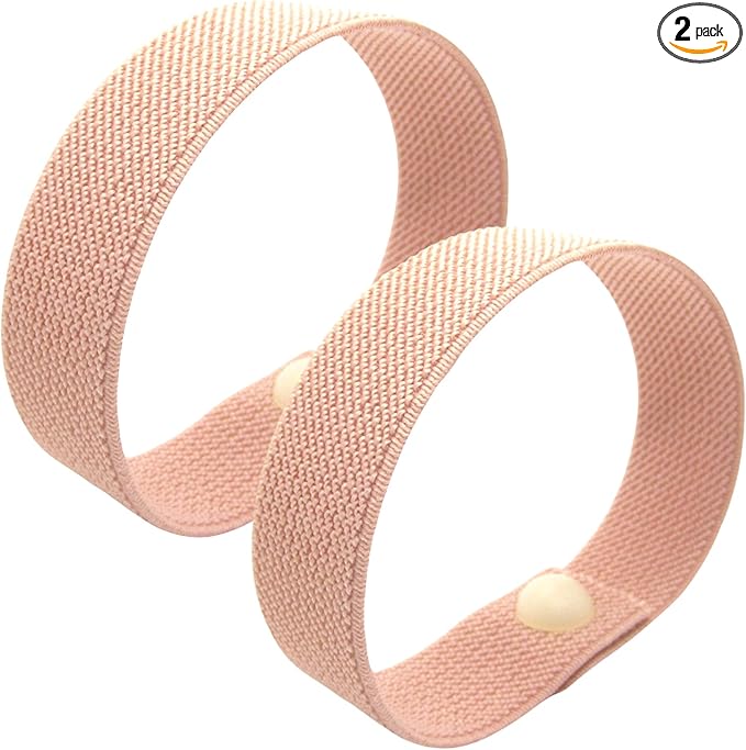 AcuBalance Motion Sickness Bracelets – Comfortable Waterproof Acupressure Band for Natural Nausea Relief, Ideal for Travel (Pair), Pink (XLarge 9)