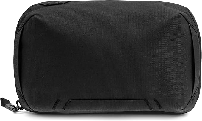 Peak Design Tech Pouch, Black, Electronics Organizer for Travel or Everyday Carry, Origami-Style Storage, Cable Pass-Through, Weatherproof Recycled Nylon, Gear Carry Bag for Men and Women
