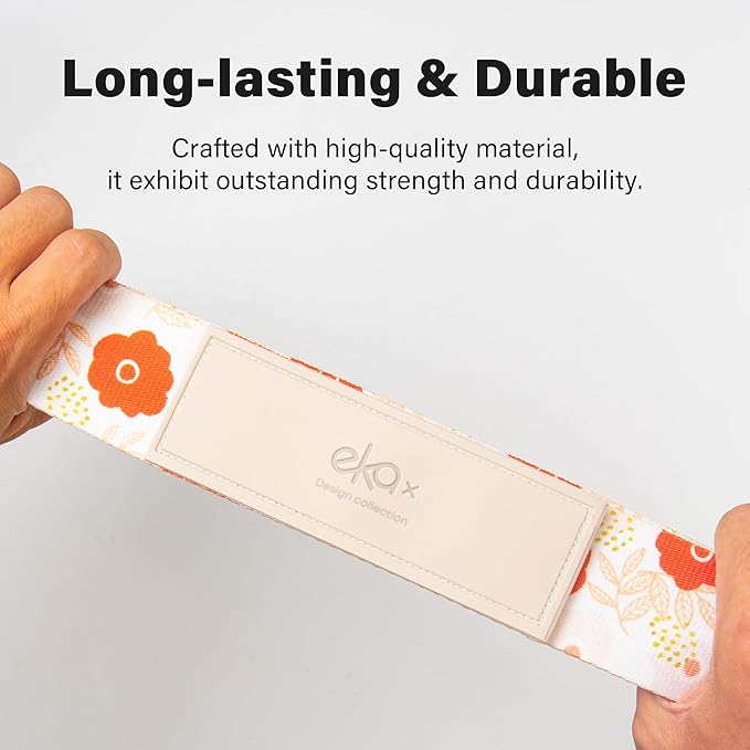 Luggage Straps for Suitcases, Adjustable Luggage Elastic Belt, Travel Essentials for Airport,Station, Vibrant Designs, Scarlet Blossom