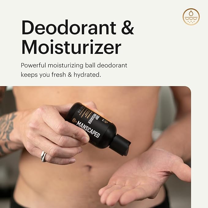 MANSCAPED® Grooming Essentials 3.0 Plus Routine with The Lawn Mower® 3.0 Plus Men's Groin Hair Trimmer, Crop Preserver® Ball Deodorant, Crop Cleanser®, Crop Soother™ Aftershave, Shed 2.0 Toiletry Bag