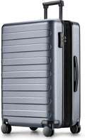 Carry on Luggage 22 X 14 X 9 Airline Approved, 20 Inch Luggage for 3-5 Days Travel, Double Spinner Wheels, 100% Hardshell PC, TSA Lock (00-Grey (Expandable), Checked 28-Inch)