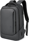 hk Laptop Backpack for Men with USB Charging Port Water-Resistant for 15.6 Inch Computer Bag Durable High-Tech Daypack Casual Backpack for Business Work College Weekender Travel- Dark Grey