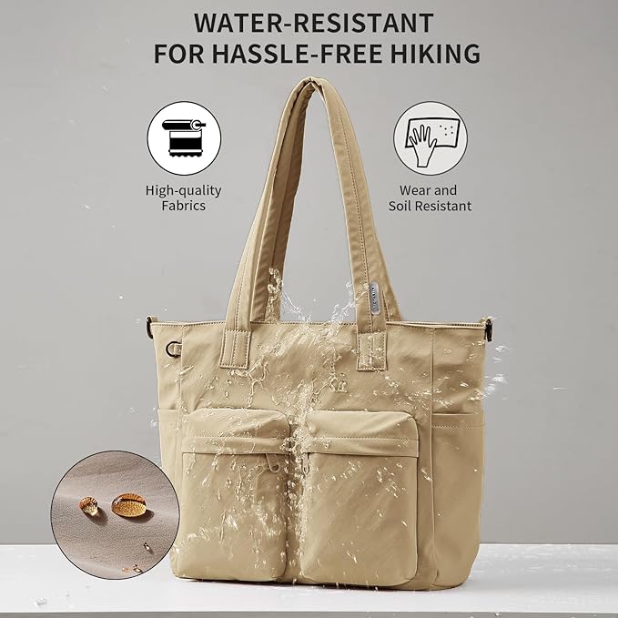 aji Tote Bag for women work, Water-Resistant Tote Bag with Multi Pockets,for Work/Travel/College/Daily