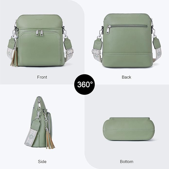 Crossbody Purse for Women,Lightweight Medium Crossbody Bag Soft Leather Women's Shoulder Handbags with Tassel
