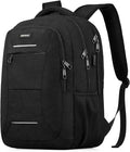 Backpack for Men and Women, School Backpack for Teens, Black Backpack for Boys with USB Charging Port Fits 15.6 Inch Laptop, Water Resistant Travel College Bookbag