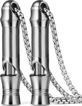 TISUR Titanium Emergency Whistle,EDC Safety Whistles Necklace Loud up to 120db,Survival Whistles for Survival,Hiking,Camping,Pets Training