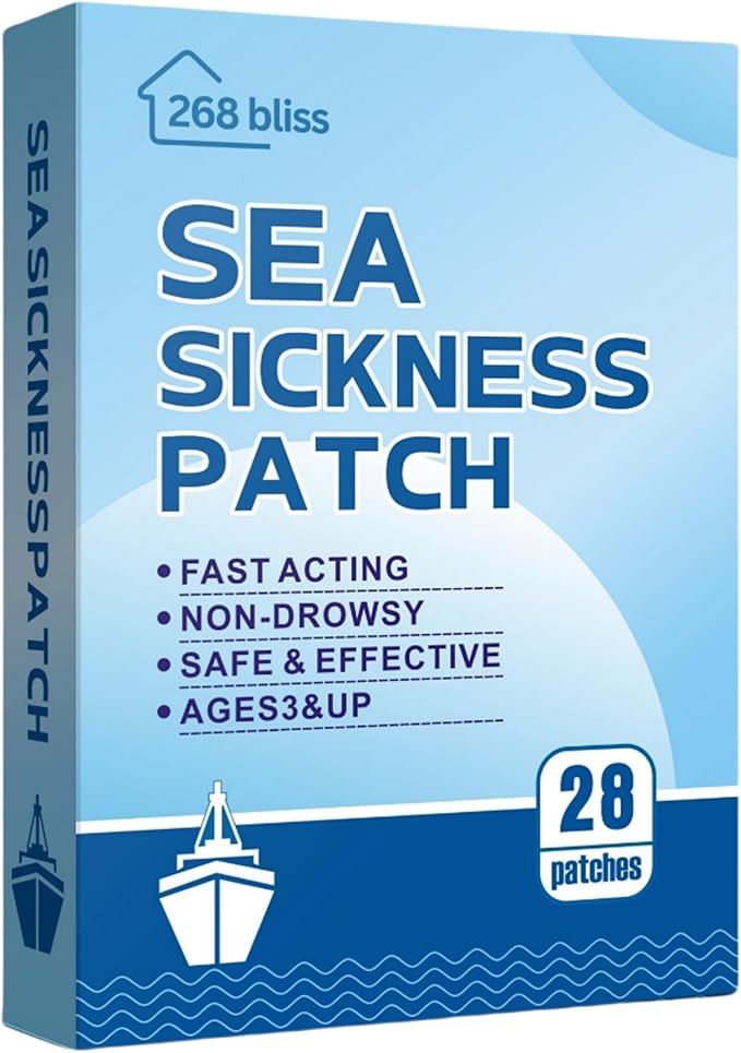 Sea Sickness Patch for Cruise - Cruise Must Haves - Cruise Ship Essentials for Carnival, Princess, Norwegian, Holland America, MSC & Major Cruise Lines-Travel Essentials for Adults and Kids