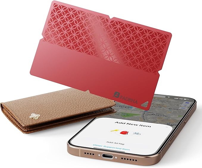 2025 [Apple MFi Certified] (iOS Only) Bluetooth Tracker Smart Finder for Apple Find My, iPhone Card Wallet Finder GPS Tracker, 5-10 Years Battery, Keys Finder and Item Locator for Keys, Bags, Passport