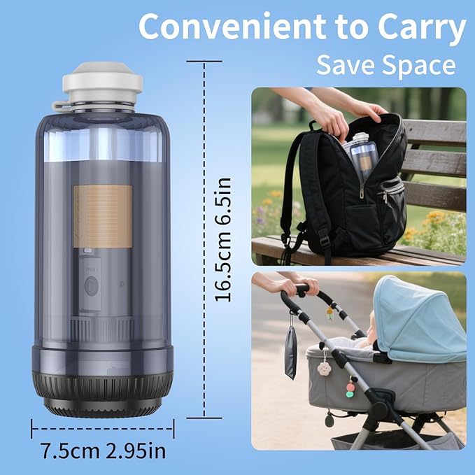 Portable Bidet for Travel, VITCOCO Rechargeable Bidet Sprayer with 400ml Bottle Capacity, Waterproof High Pressure Handheld Bidet for Women/Men, Postpartum Care, Hygiene Cleaning