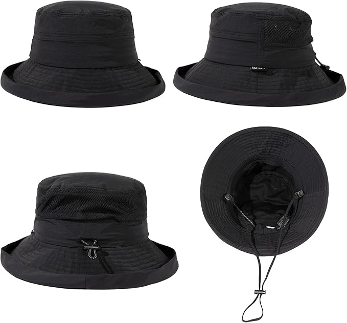 TOP-EX XL/XXL Women’s Wide Brim Bucket Sun Hat with Ponytail Hole UPF 50 Summer Packable Sunhat for Travel Beach Outdoor