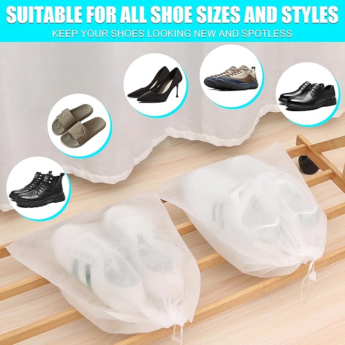 XXL Shoe Washing Machine Bag - 2-Pack Reusable Shoe Cleaning Bags, 360° Deep Clean for Tennis Shoes, Sneakers and Slippers, Includes 2 Shoe Storage Dust Bags (Gray)