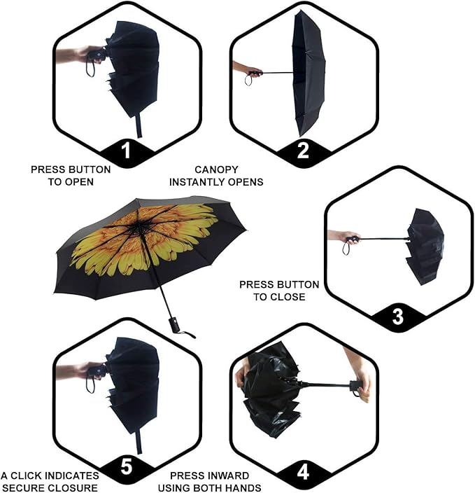 SY COMPACT Travel Umbrella Windproof Automatic Umbrellas Small Compact UV Sun Protection Factory Outlet Umbrella