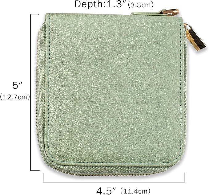Travel Jewelry Organizer Case - for Tangle-Free Necklaces, Earrings, Rings, Bracelets Storage, Travel Essentials, Fashion Portable Jewelry Travel bags for Women - Small Macaron Green