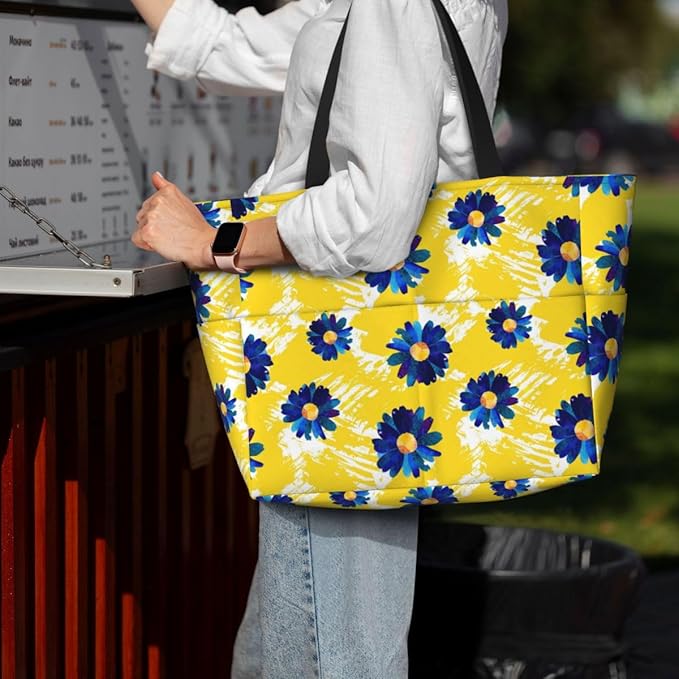 Waterproof Beach Tote Pool Bags for Women Ladies Extra Large Gym Tote Bag for Weekender Travel with Small Pouch