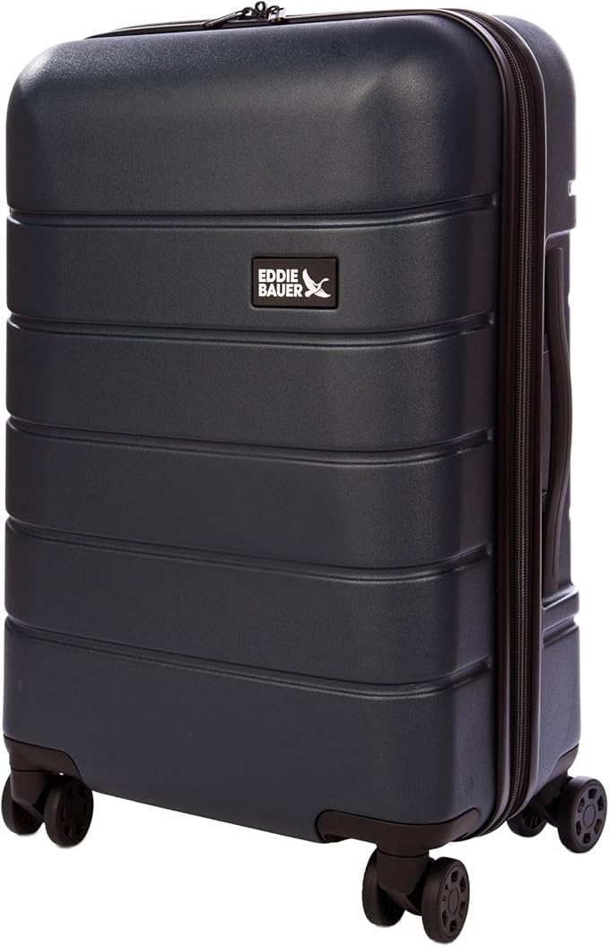Eddie Bauer Glacier Carry-On 22" and Checked 30" Luggage | Hardside | Spinner Wheels | Expandable | Lightweight | Travel Essentials - Storm Blue