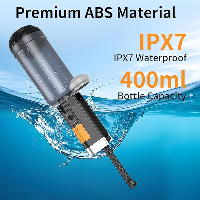 Portable Bidet for Travel, VITCOCO Rechargeable Bidet Sprayer with 400ml Bottle Capacity, Waterproof High Pressure Handheld Bidet for Women/Men, Postpartum Care, Hygiene Cleaning
