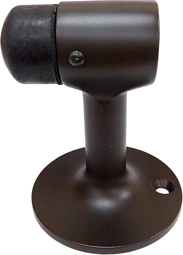QCAA Solid Brass Door Stop, 3" Height, US10B ORB(Oil-Rubbed Bronze), Made in Taiwan, 1 Pack