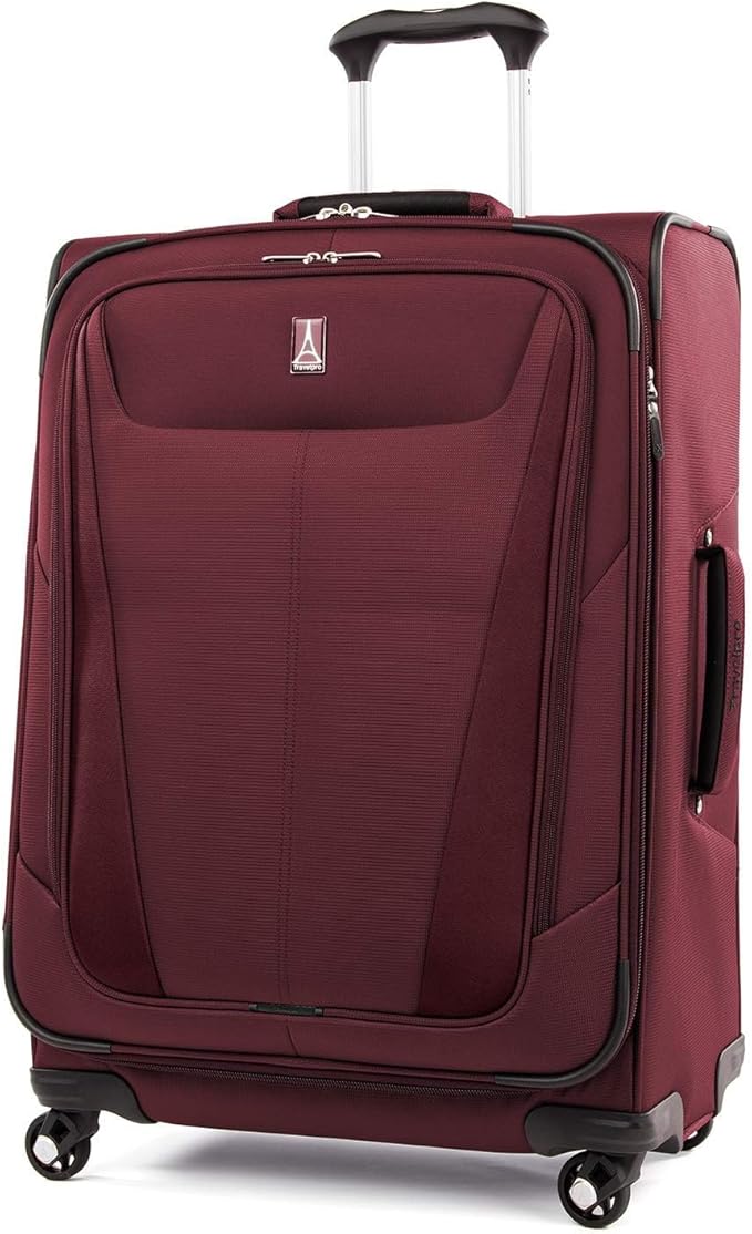 Travelpro Maxlite 5 Softside Expandable 2-Piece Luggage Set — Carry-On and Medium Checked Luggage — Burgundy