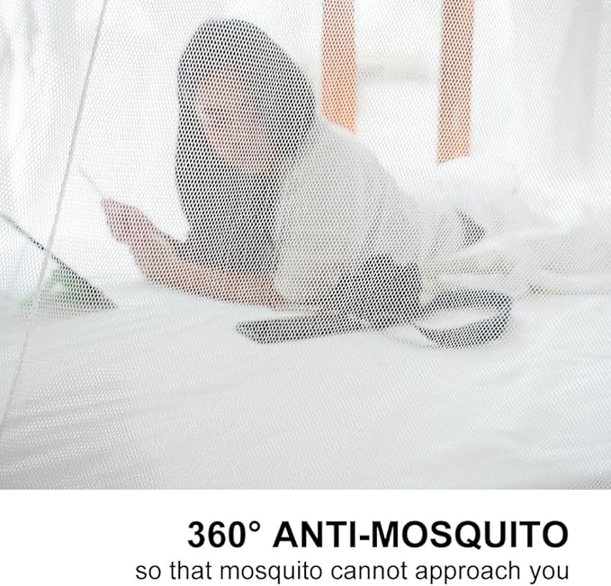 Pop-Up Mosquito Net Tent for Beds, Portable Folding Design with Net Bottom Bedroom and Outdoor Trip for Baby Adults, Easy to Install and Wash for Twin to King Size Bed 79 x71x59 inch (A)