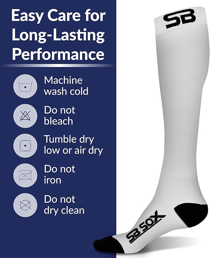 SB SOX Compression Socks for Men & Women (20-30 mmHg) - Best Support Stockings for Travel, Medical, and Sports - Perfect for Everyday Wear
