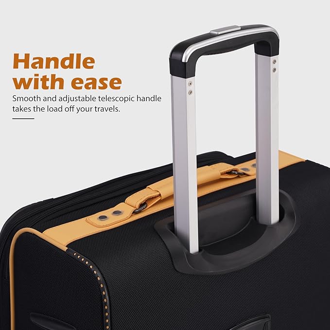 Coolife Luggage 5 Piece Set Suitcase Expandable TSA lock spinner softshell