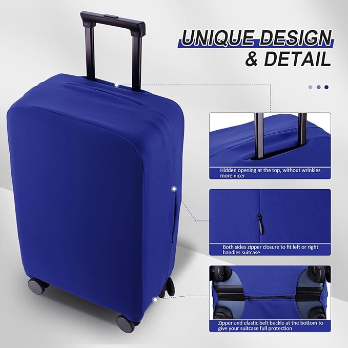 Travel Luggage Cover - Scratch-Resistant Suitcase Protector (Blue, S(19-21 inch))