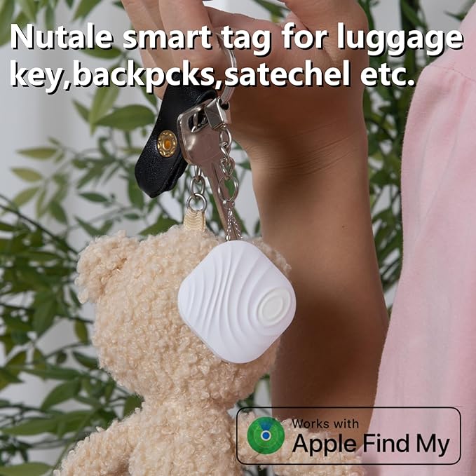 Smart Key Finder - Only iOS(Not for Android) - Bluetooth Smart Key Tracker Tag - Work for Apple Find My - Keep Track of The Items That Matter Most (2Coffee & 2White)