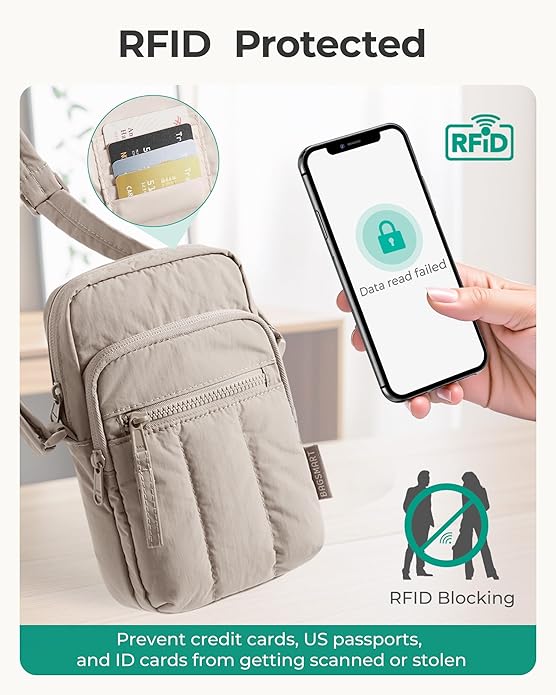BAGSMART Small Crossbody Bags for Women, Cell Phone Crossbody Purse for Women Travel Wallet with RFID Blocking Card Slots