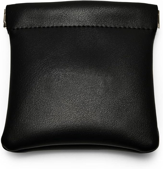PU Leather Jewelry Travel Bag Leather Jewelry Pouch Christmas,Wedding Party Favor Gift Bag (L, Black)