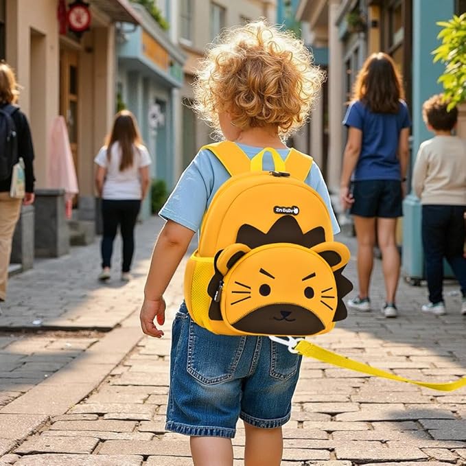 Padgene Toddler Backpacks Kids Preschool Backpack Waterproof Neoprene Animal Schoolbag Lunch backpack 3D Cartoon Mini Travel Bag for Boys Girls Ages 3-5