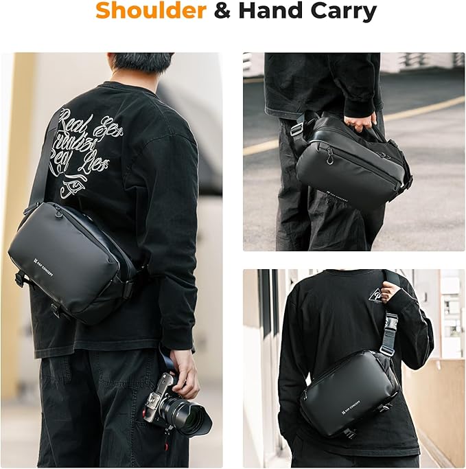 K&F Concept 2 in 1 Sling Bag Everyday Shoulder Bag & Multifunction Photography Crossbody Camera DSLR Backpack Portable Bag