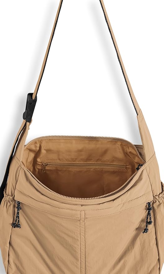 ODODOS 20L Crossbody Tote Bag Large Capacity Lightweight Hobo Shoulder Sling Bags for Gym Shopping Beach Travel
