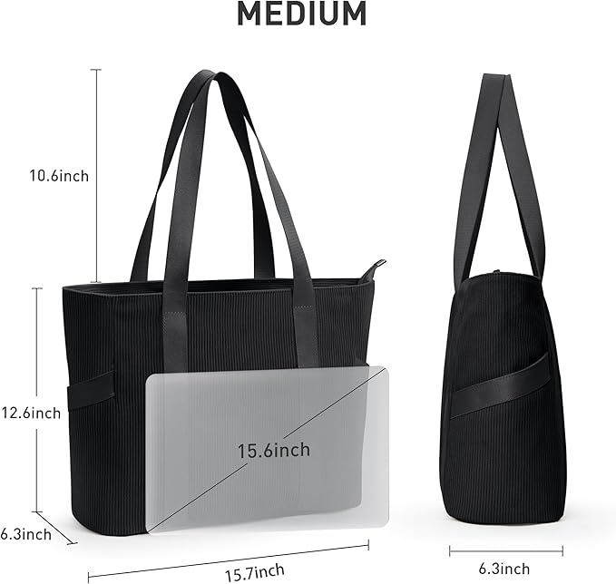 Tote Bag for Women with Zipper, Travel Tote Bags with Compartments Large Shoulder Bag Handbag for Gym Work School