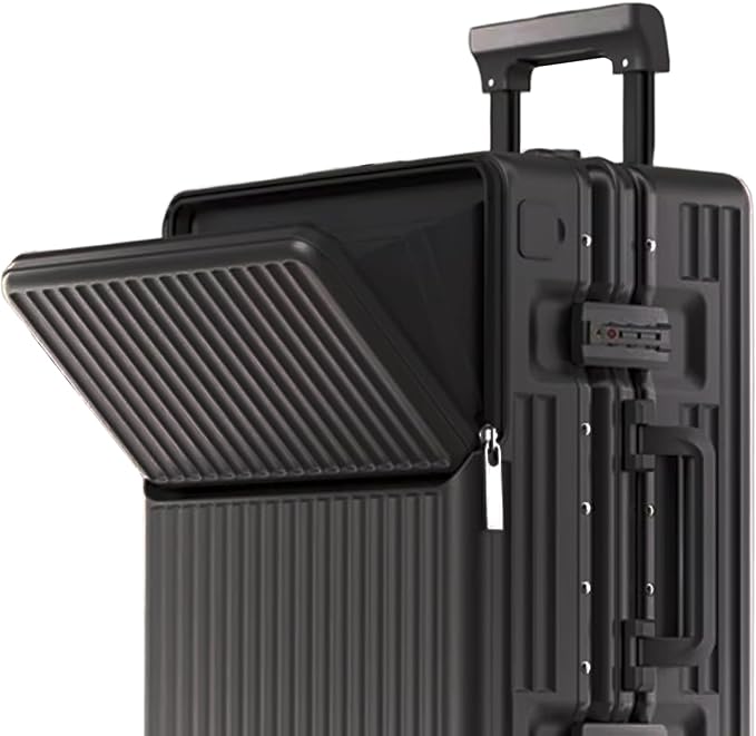 Zipperless Luggage, 22x14x9 Aviation Certified, Polycarbonate Aluminum Hardshell, Expandable Carry-On Luggage with Spinner Wheels, Hardshell Luggage, 20 Inch Cabin
