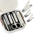 Nail Clippers Set 7 Pieces Stainless Steel Professional Grooming Kits, Fingernail and Toenail Clipper Cutters with Luxurious Travel Case Nail Care Tools Manicure Pedicure Kit