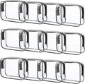 12 Pcs Clear Toiletry Bag PVC Waterproof Zippered PVC Cosmetic Makeup Carry Pouch TSA Approved Toiletry Bag for Travel Clear Organizer Storage Bags (Medium, Black)