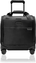 Briggs & Riley Cabin Spinner - Carry On Luggage for Travel, Suitcases with Wheels, Softside Rolling Bag for Men & Women, Fits Under Plane Seat, Interlocking Handle - Baseline Collection, Black