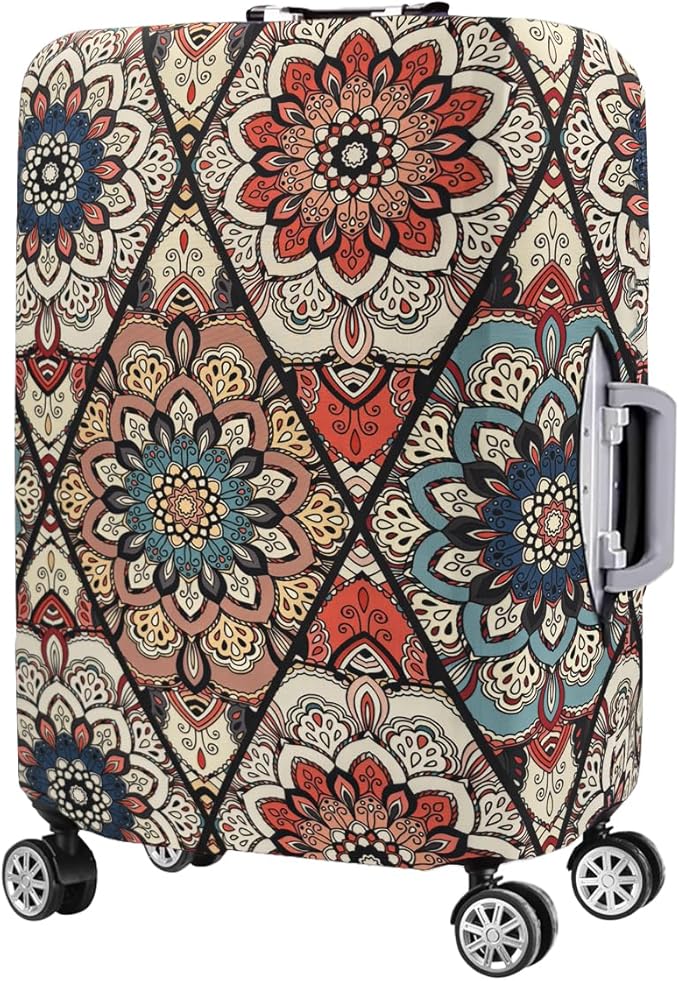 7-Mi Travel Trolley Case Cover Protector Suitcase Cover 26"-28" Trolley case Luggage Storage Covers for Men Women, Retro