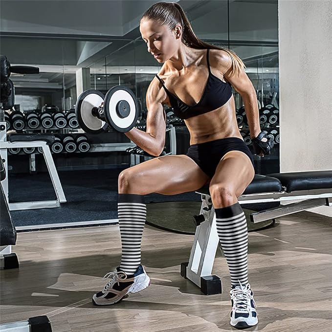 CHARMKING Compression Socks for Women & Men Circulation (3 Pairs) 15-20 mmHg is Best Support for Athletic Running Cycling