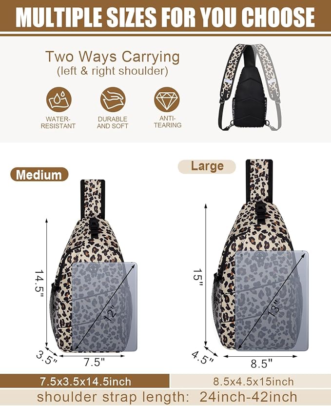 Crossbody Bags for Women Men Trendy Sling Bag Bakpack Casual Chest Bag with Convertible Shoulder Strap