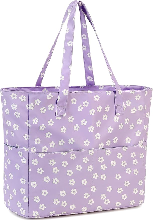 Waterproof Beach Tote Pool Bags for Women Ladies Extra Large Gym Tote Carry On Bag With Wet Compartment for Weekender Travel