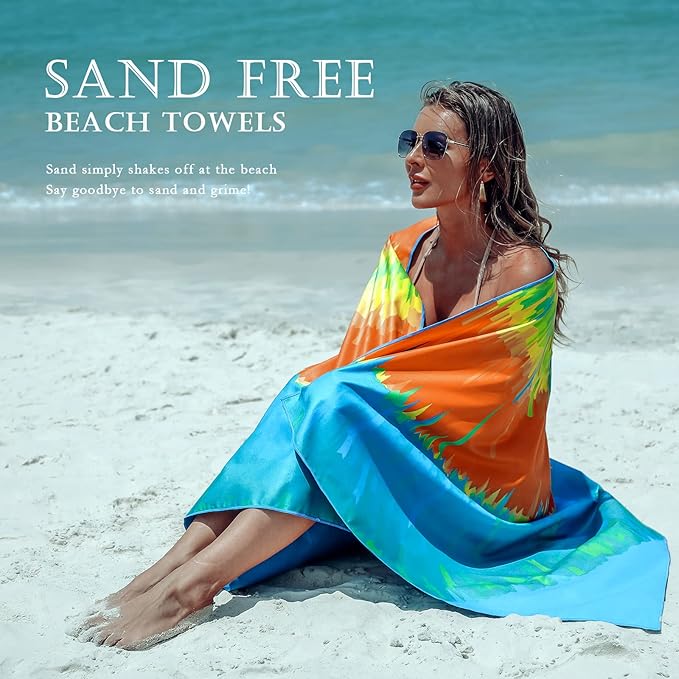 Your Choice Microfiber Quick Dry Sand-Free Beach Towel for Adults & Kids (67x35 Inch, 60x30 Inch) - Oversized, Compact, Lightweight, Absorben