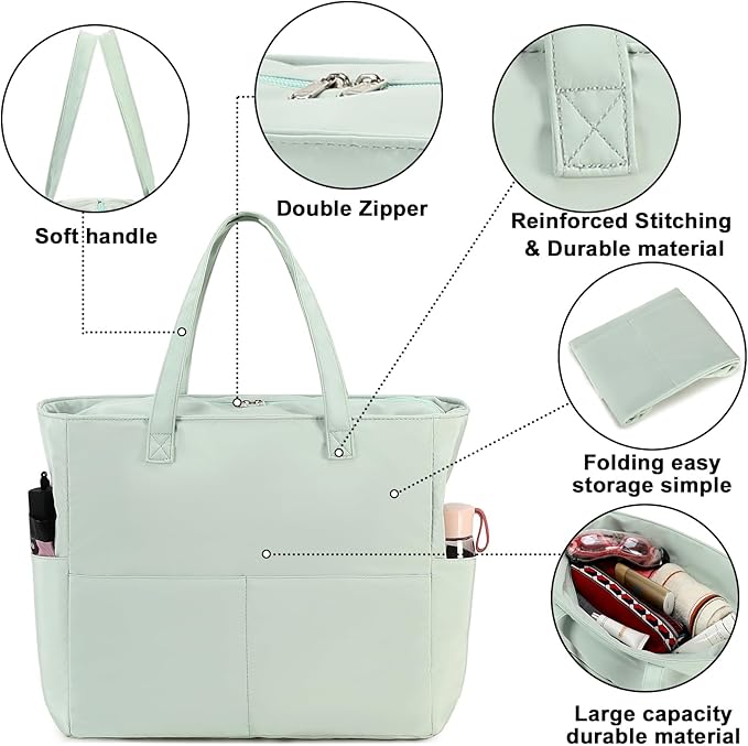 Waterproof Beach Tote Pool Bags for Women Ladies Extra Large Gym Tote Carry On Bag With Wet Compartment for Weekender Travel