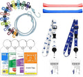 Cruise Ship Essentials, Cruise Luggage Tags, Lanyards for Cruise Ship Cards, Beach Towel Bands, Travel Clothesline, Cruise Essentials 2025 Set Works with All Cruise Lines