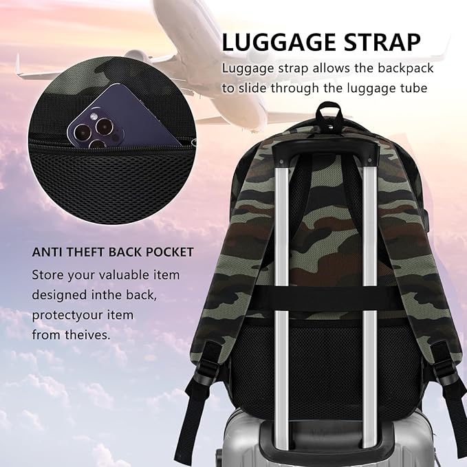 Backpck for Women Men, School backpacks for Girls Teen Boys, 15.6 inch Laptop Back Packs with USB Charger Port, Mochilas for Business, College