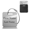 Stainless Steel Personalized Luggage Tags for Suitcases - Custom Name ID Travel Tags for Luggage, Backpacks, Baggage and Bags - Metal Unique Lable - Travel Essentials Accessories for Kids, Women, Men